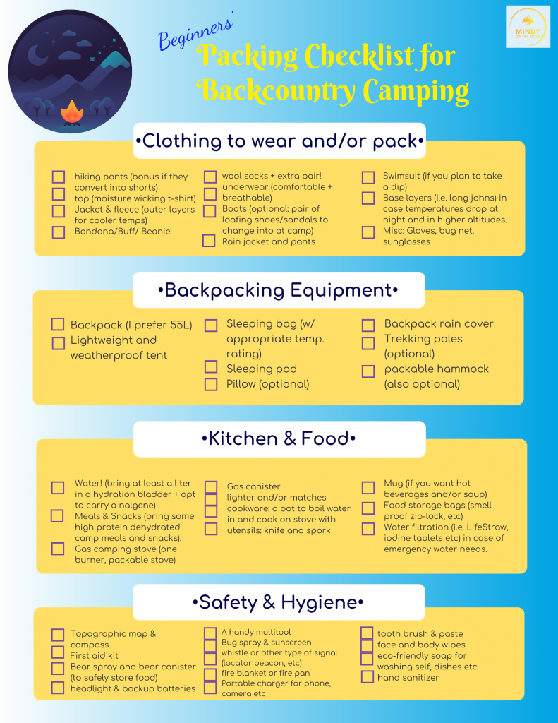 beginner's guide to backcountry camping